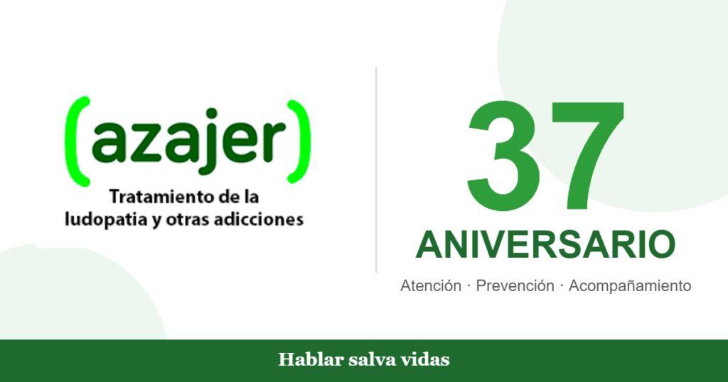 Logo de AZAJER con el texto 37 aniversario